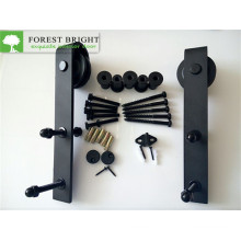 Black Powder Coated Sliding Barn Door Hardware, Sliding Door Track